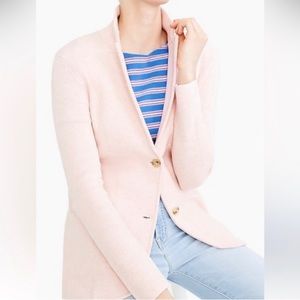 J. Crew pink sweater blazer
